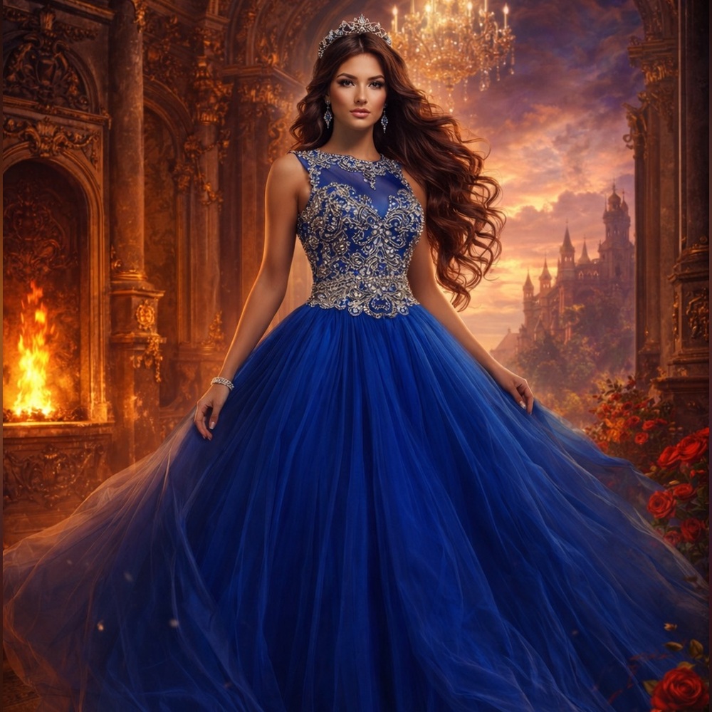 Mac Duggal Royal Blue Ballgown | Rhinestone-encrusted Bodice 🔥🔥SHOW-STOPPER 🔥🔥